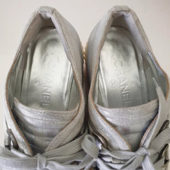 CHANEL Lamé Boy Creepers - Picture 7 of 8